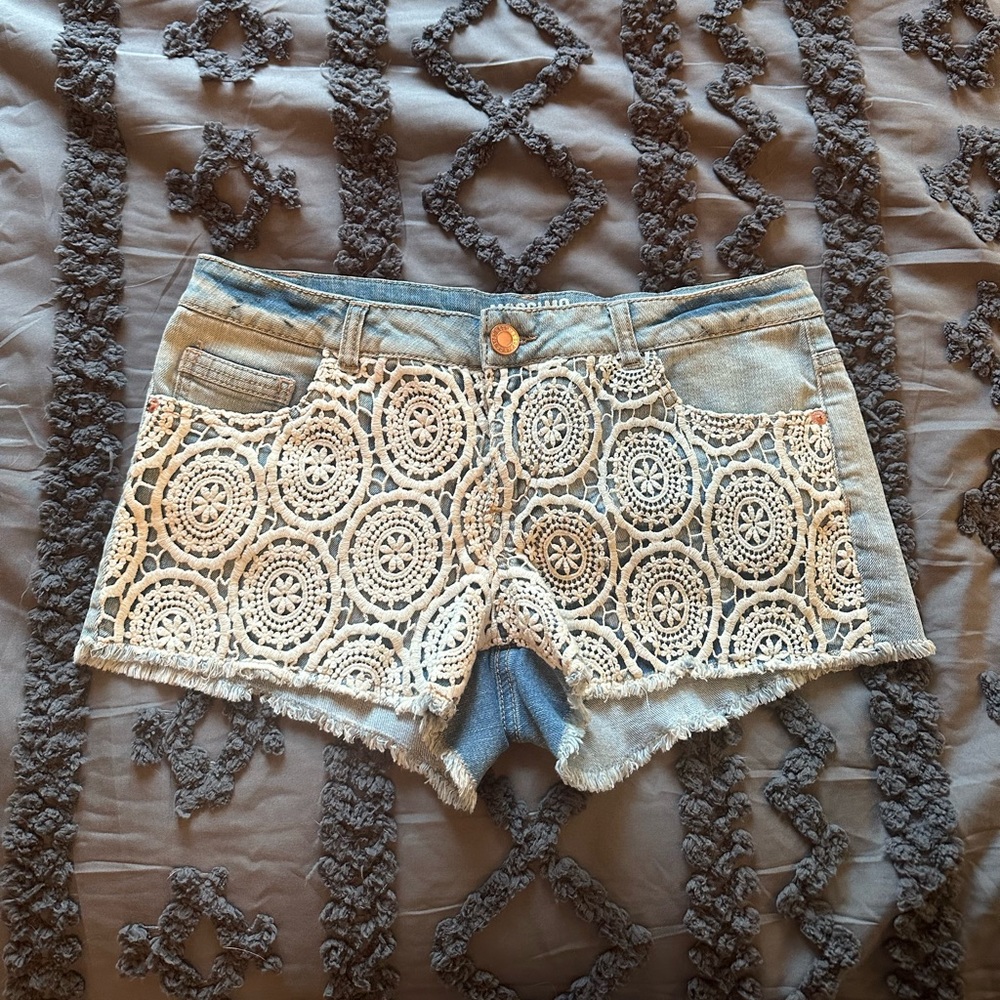 Mossimo Jean Shorts Juniors Size 11 Crochet design